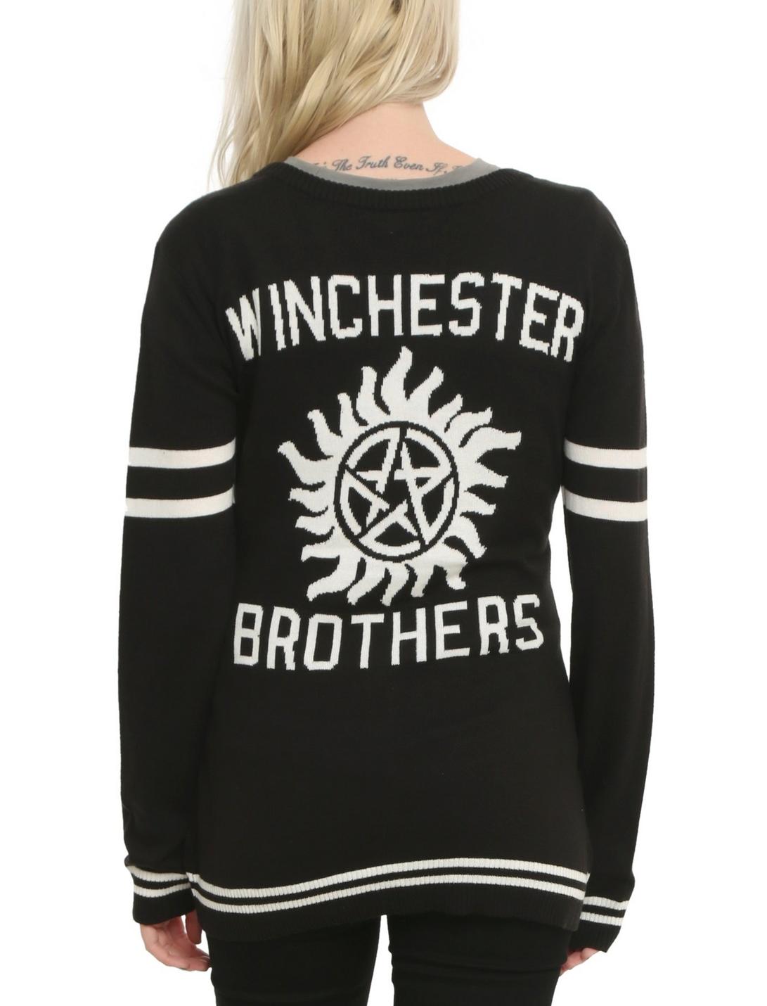 Supernatural Winchester Brothers Girls Cardigan, BLACK, hi-res