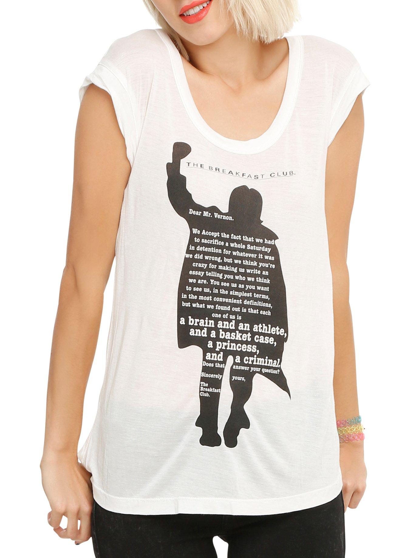 The Breakfast Club John Bender Silhouette Girls T-Shirt, BLACK, hi-res