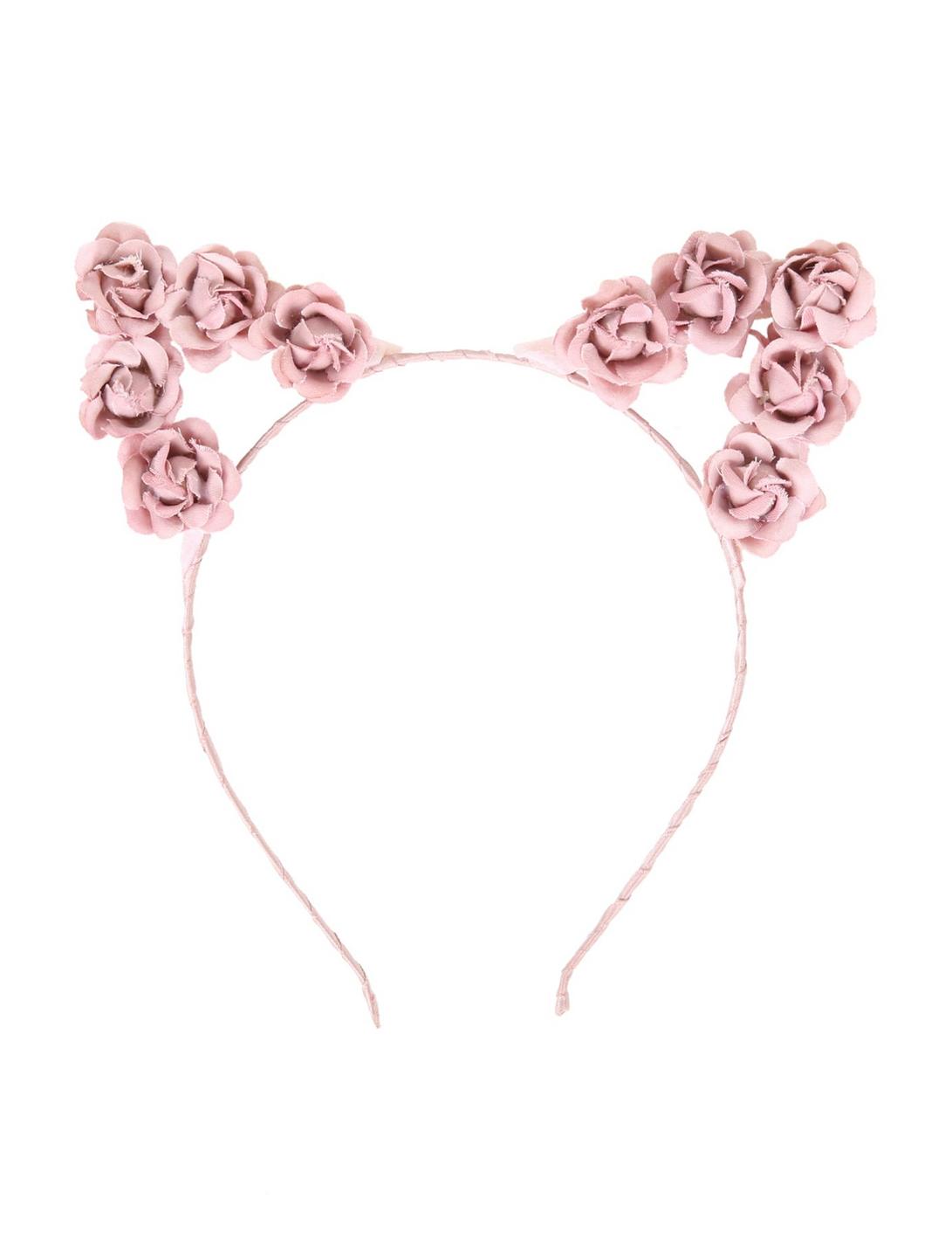 LOVEsick Pink Rose Cat Ears Headband, , hi-res