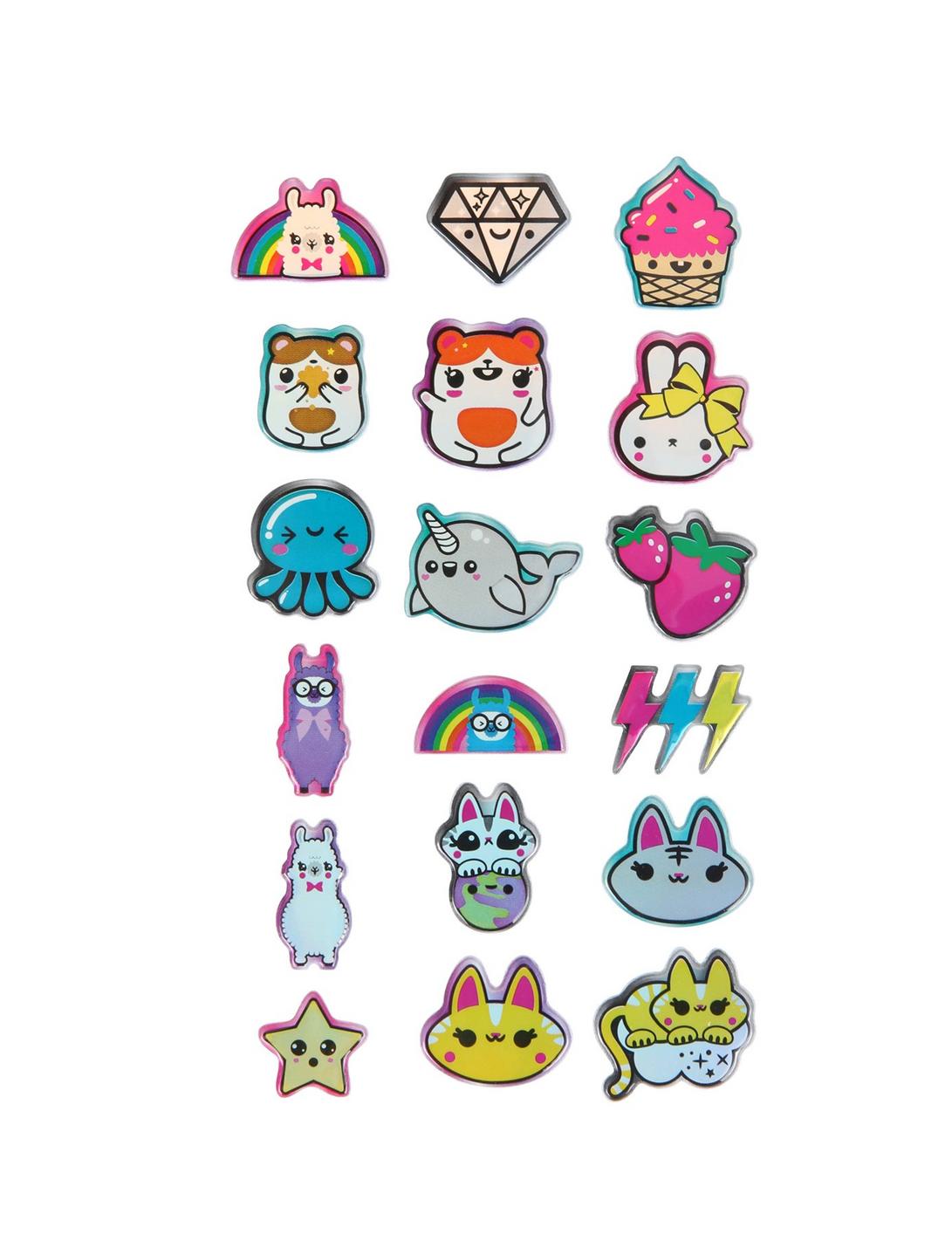 Loungefly Cutesy Holographic Puffy Stickers, , hi-res