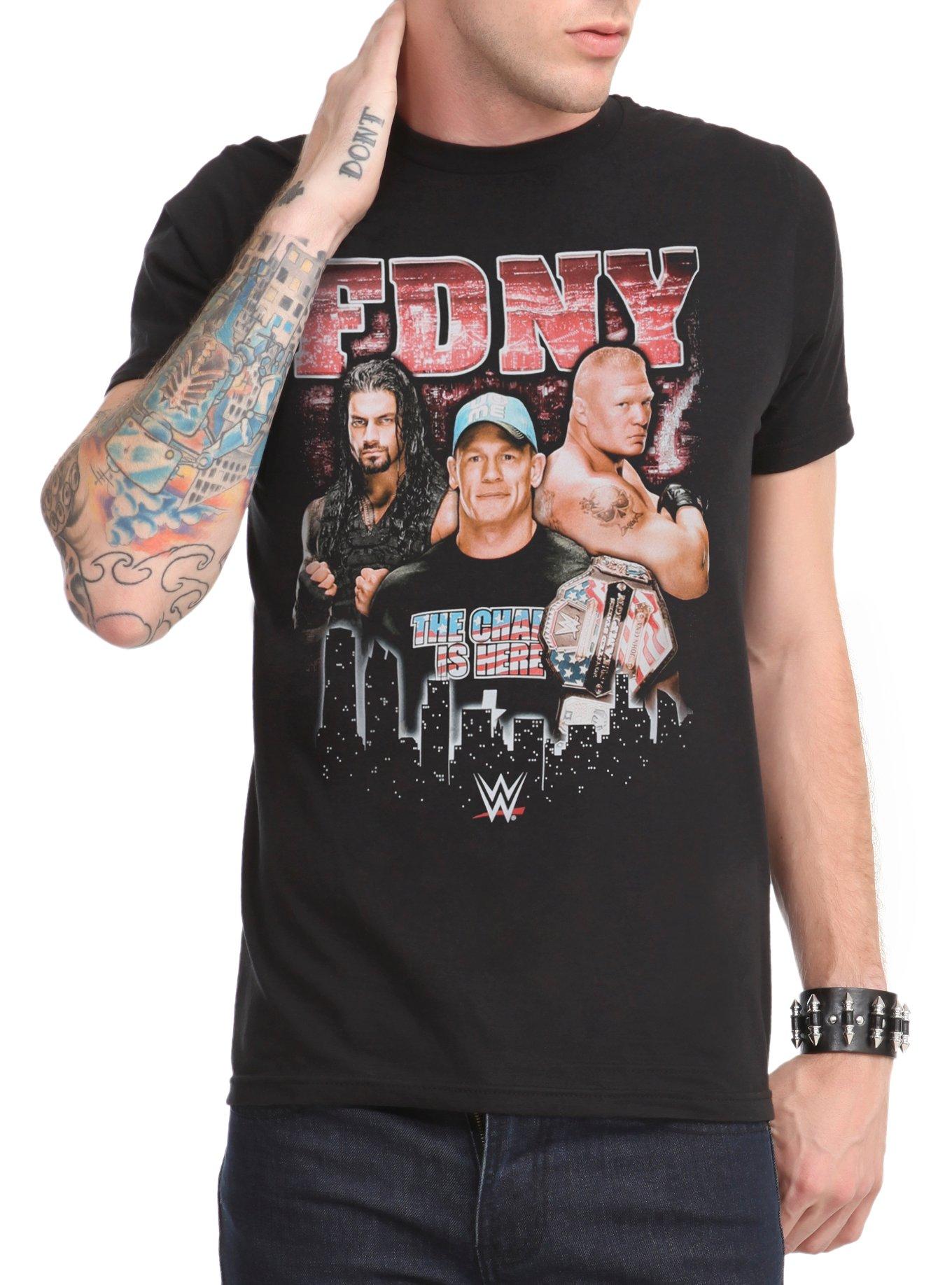 WWE SummerSlam FDNY T-Shirt, BLACK, hi-res