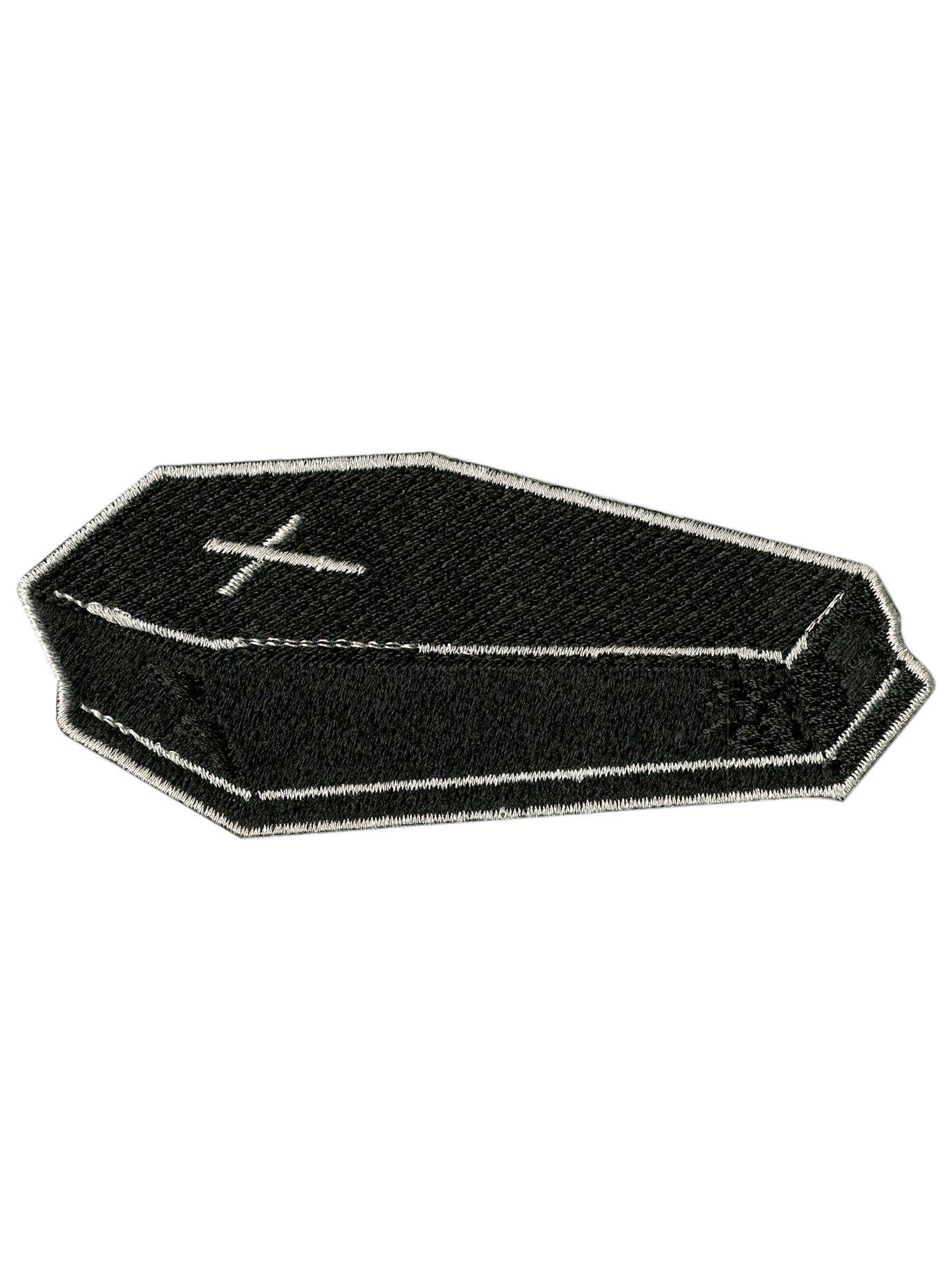 Coffin Iron-On Patch, , hi-res