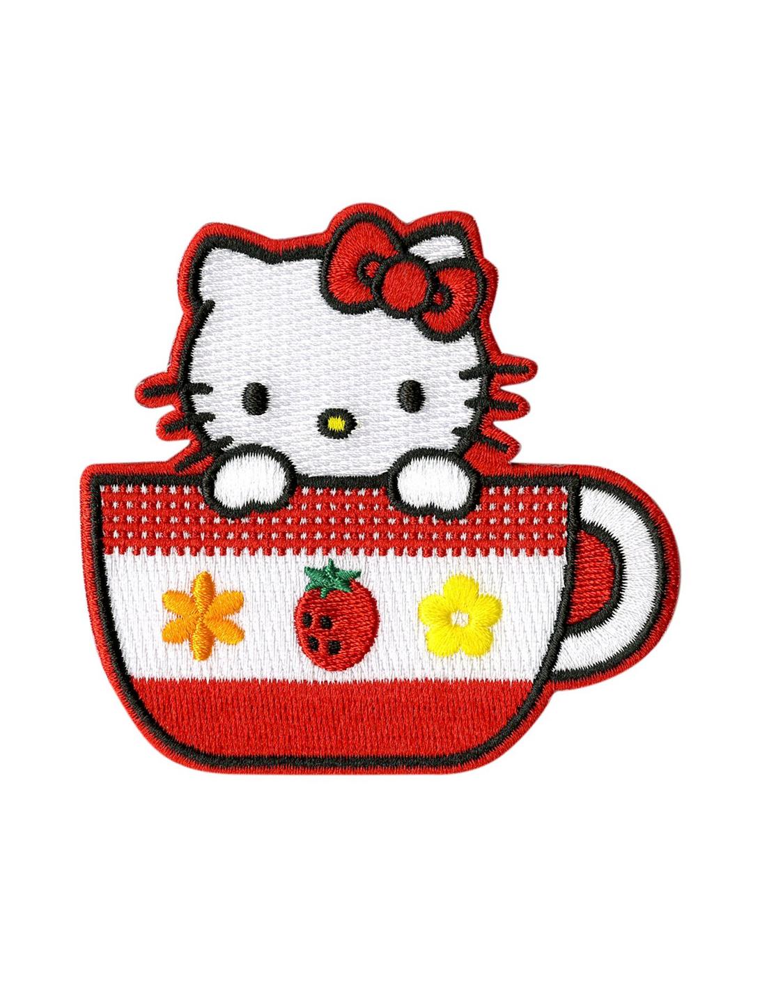 Hello Kitty Tea Cup Patch, , hi-res