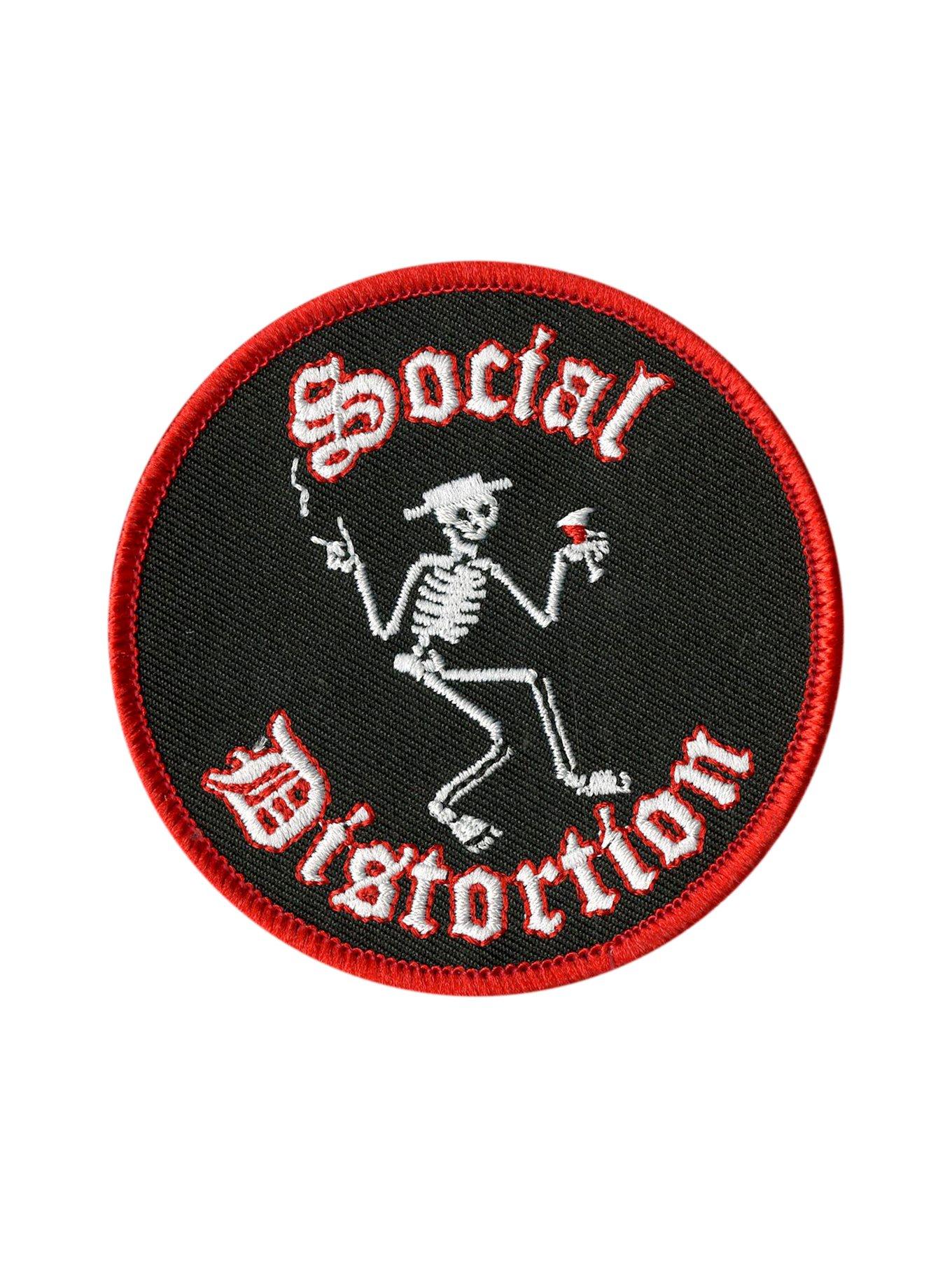Social Distortion Skelly Logo Iron-On Patch, , hi-res
