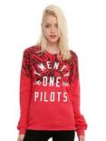 Twenty One Pilots Pattern Logo Girls Pullover Top, BLACK, hi-res