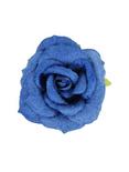 Blue Rose Soft Flower Hair Clip, , hi-res