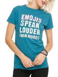Emojis Speak Louder Than Words Girls T-Shirt, BLACK, hi-res