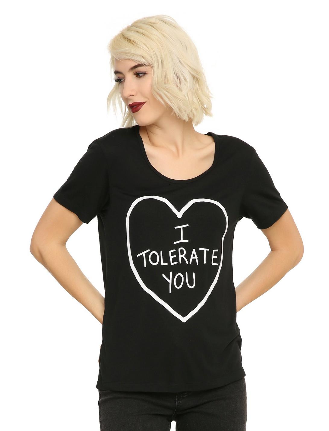 I Tolerate You Girls T-Shirt, BLACK, hi-res