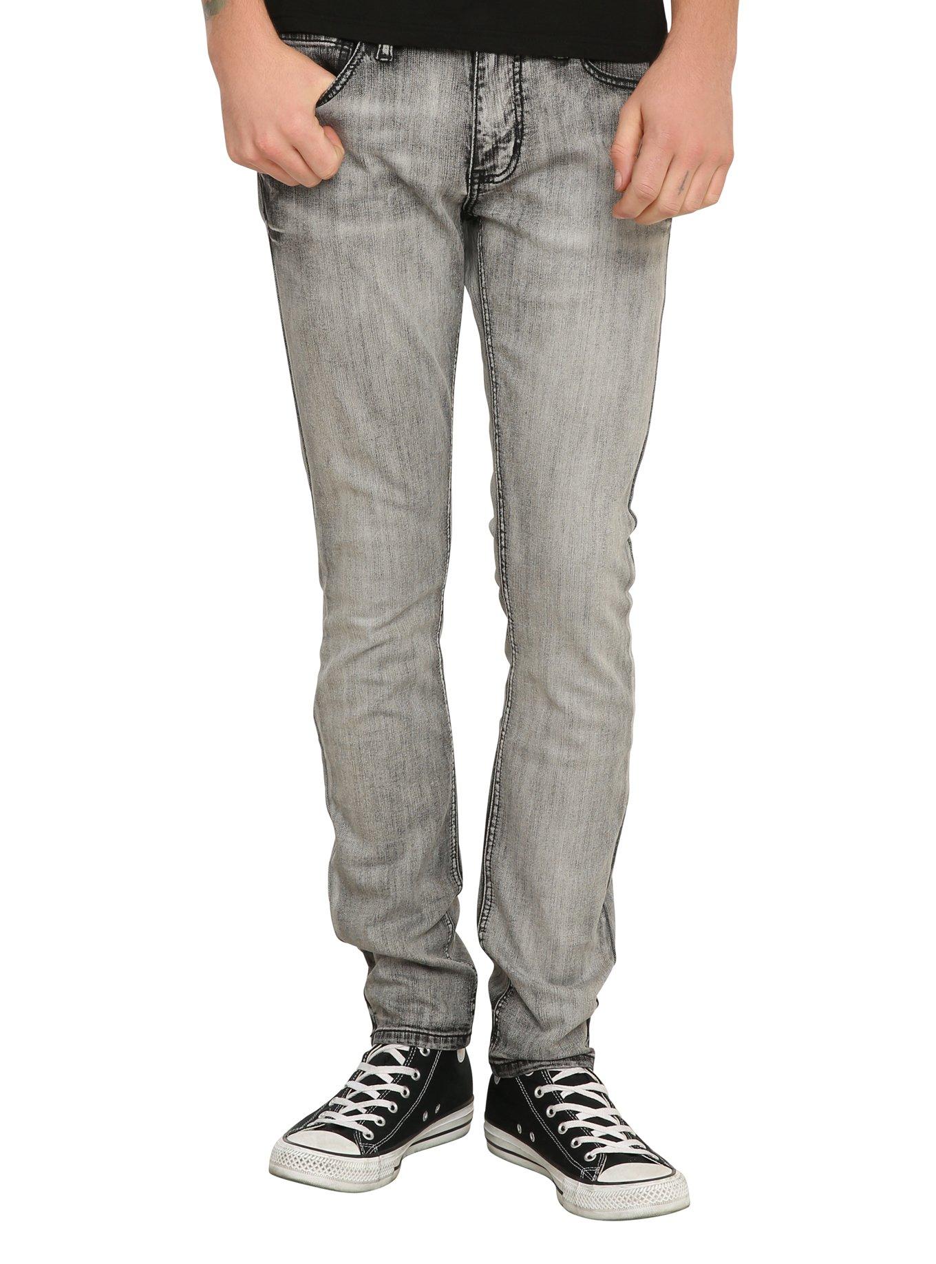 XXX RUDE Grey Smoke Super Skinny Jeans