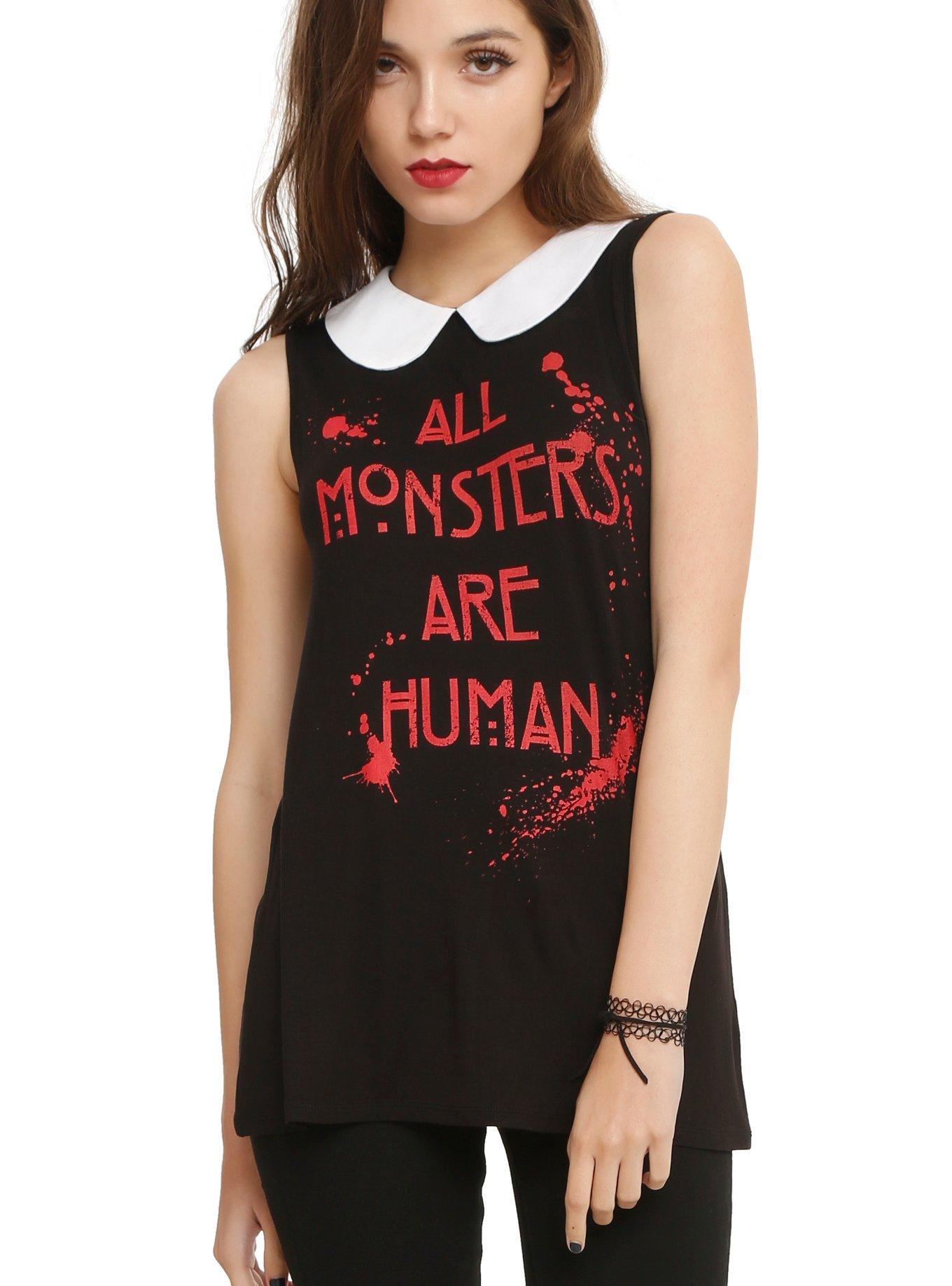 American Horror Story All Monsters Are Human Girls Top, BLACK, hi-res