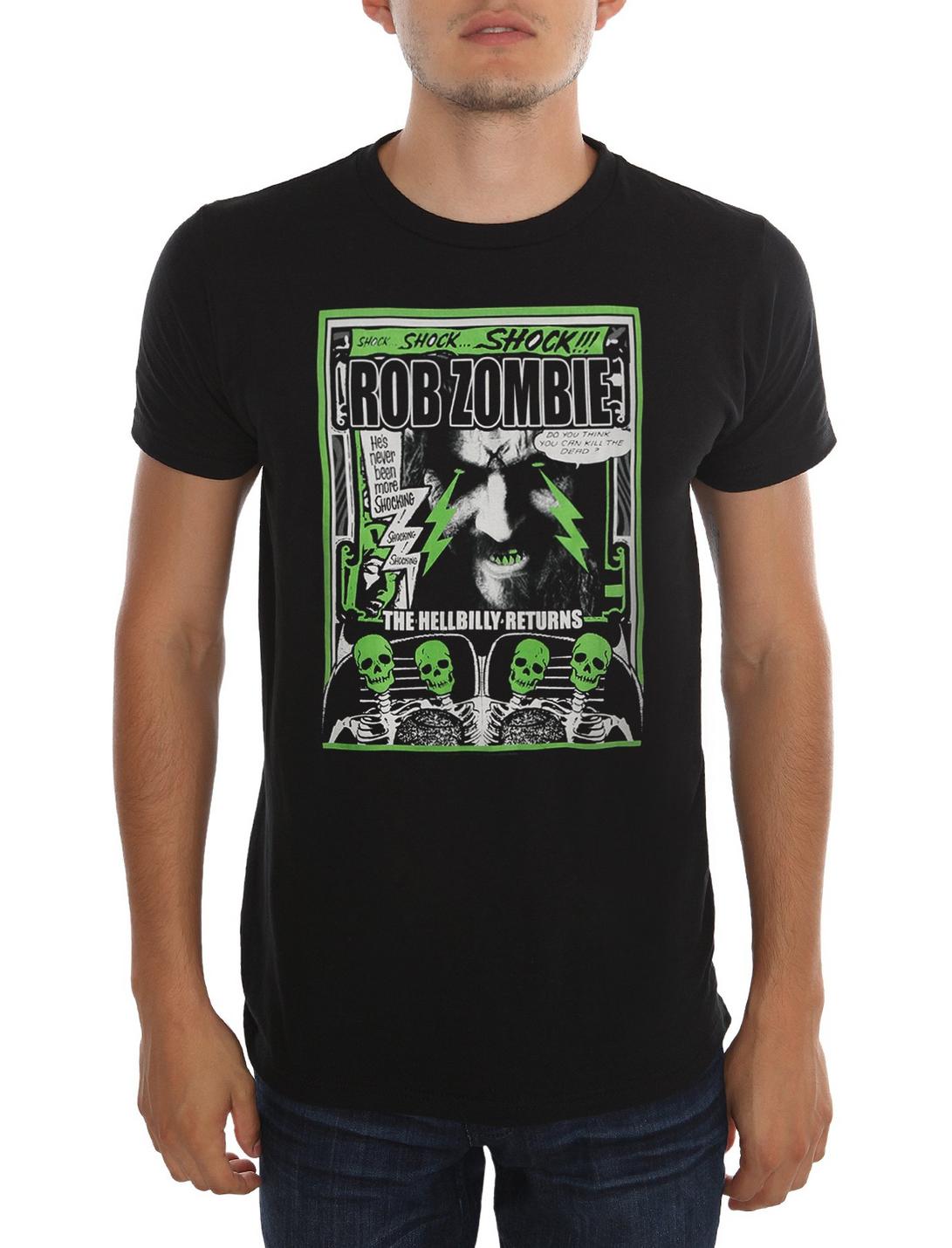 Rob Zombie Shocking T-Shirt, BLACK, hi-res