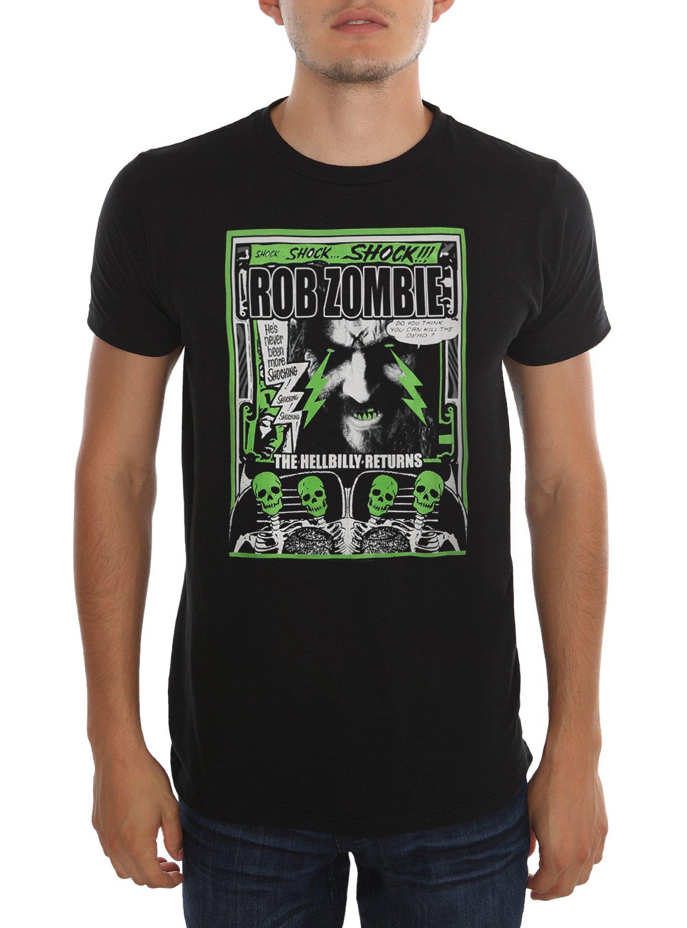 Rob Zombie Shocking T-Shirt, BLACK, hi-res