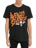 Avenged Sevenfold Splatter Logo T-Shirt, BLACK, hi-res