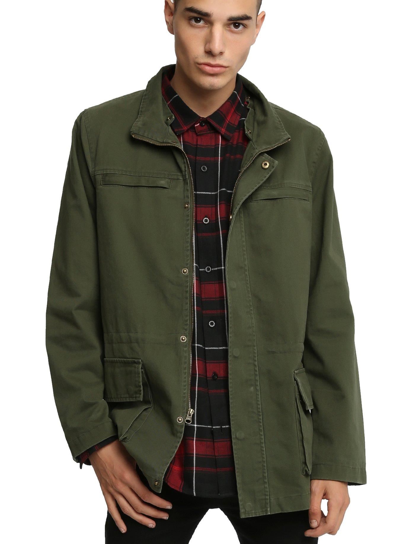 RUDE Olive Military Jacket Hot Topic