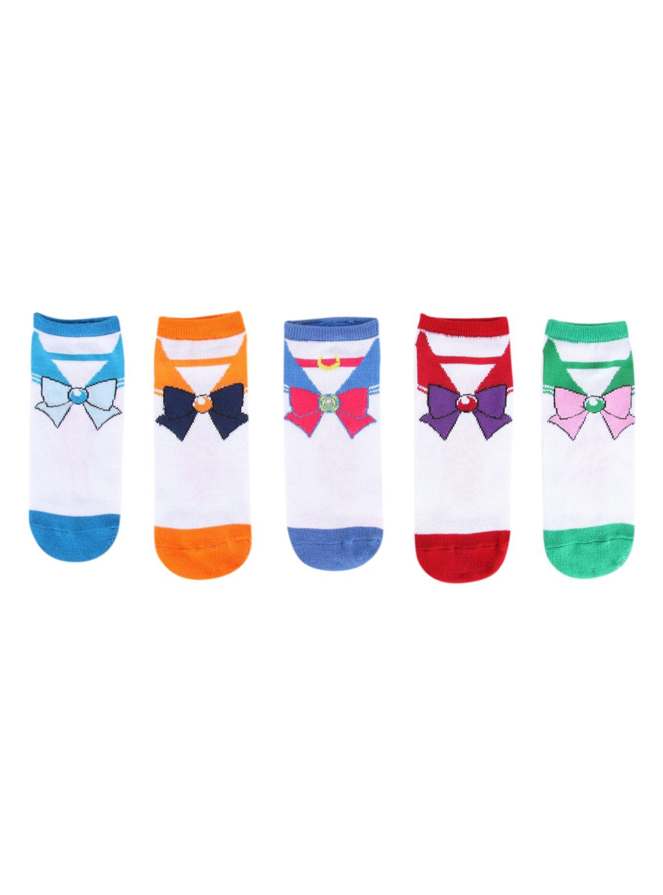 Sailor Moon Uniforms No-Show Socks 5 Pair, , hi-res