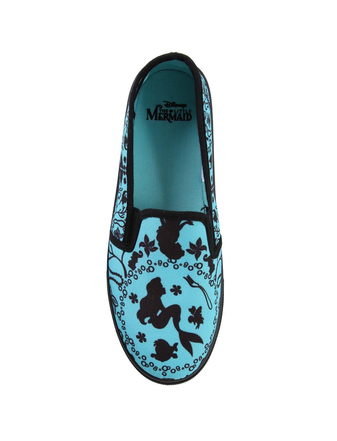 Disney The Little Mermaid Silhouette Slip-On Shoes, BLACK, hi-res