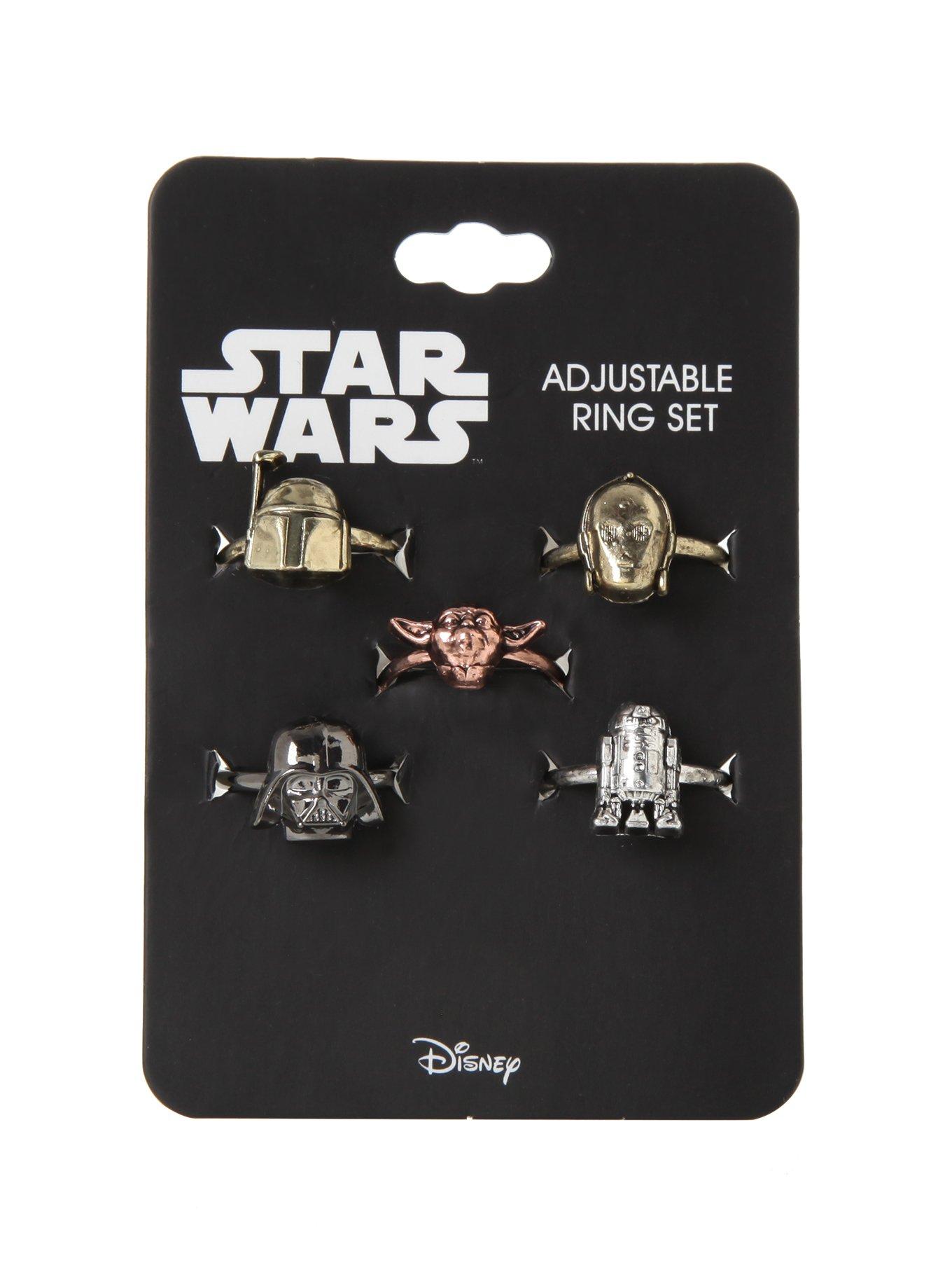 Star Wars Characters Adjustable Ring Set | Hot Topic