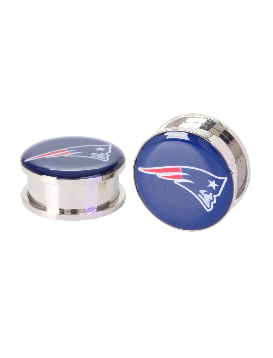NFL New England Patriots Steel Spool Plug 2 Pack, BLACK, hi-res