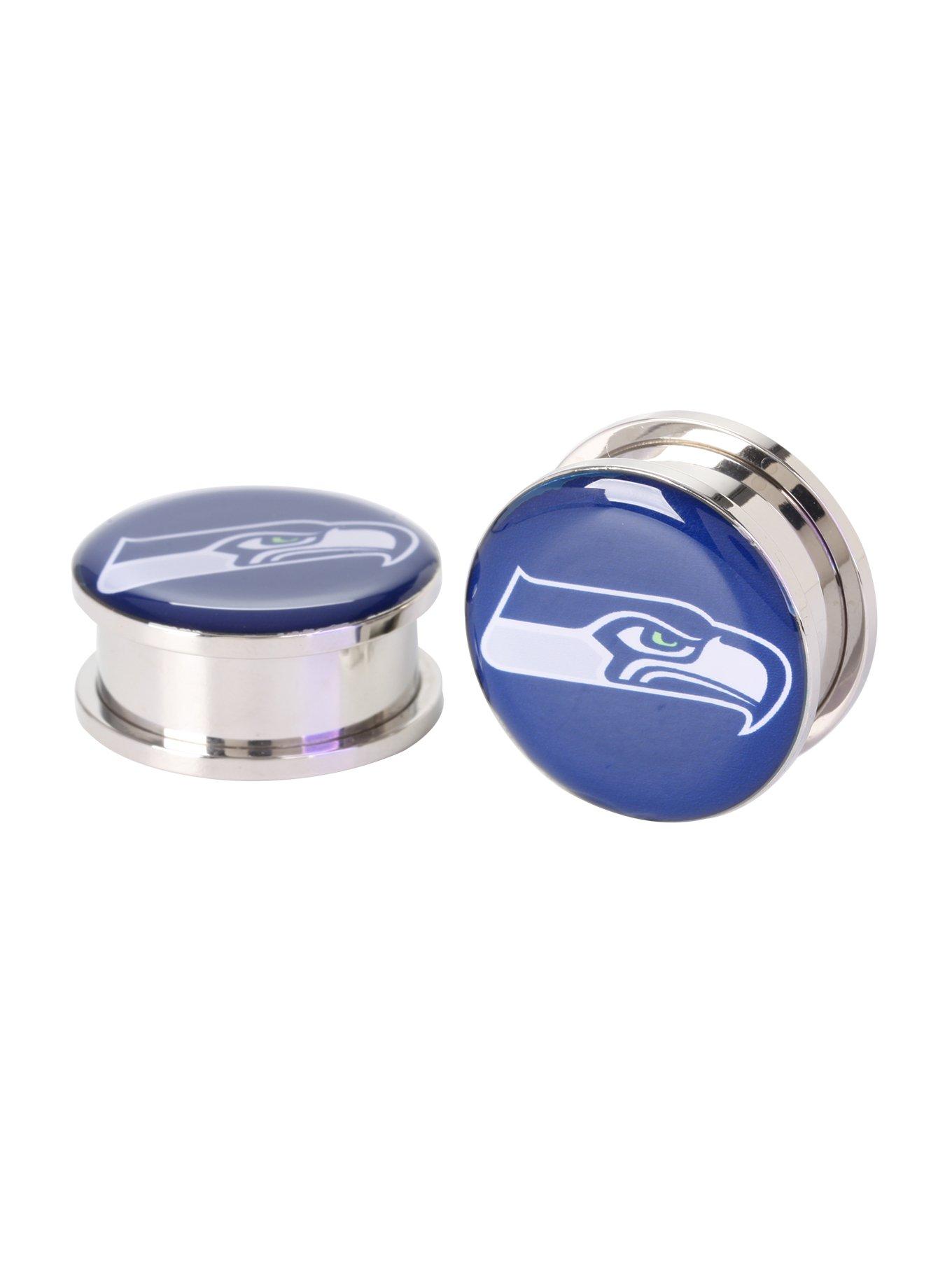 NFL Seattle Seahawks Steel Spool Plug 2 Pack, BLACK, hi-res