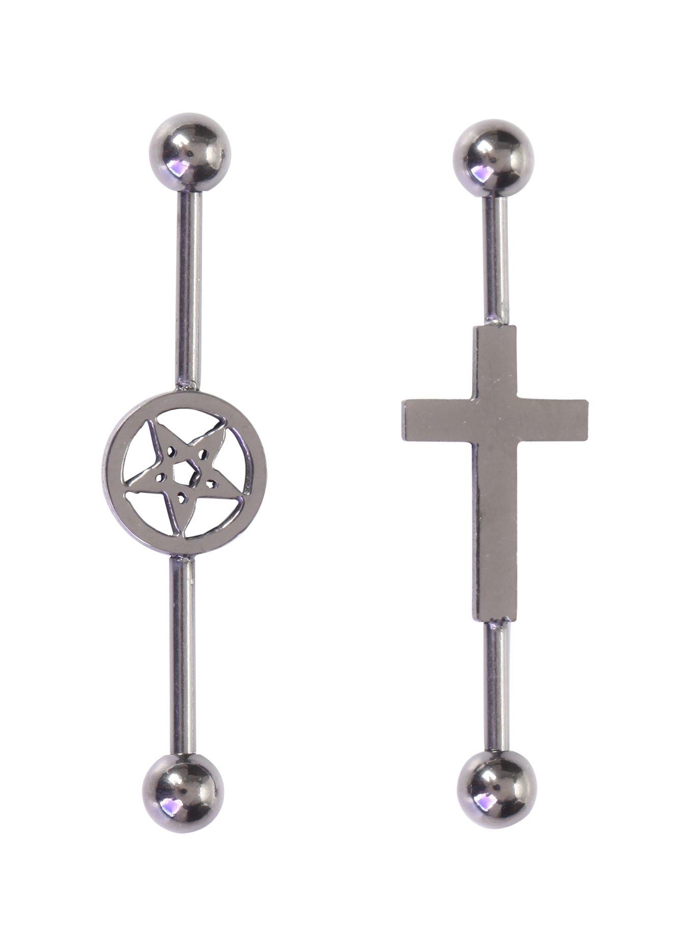 Piercing Industrial Barbell 1.2 mm / 16G Acero 316L Dos Bolas