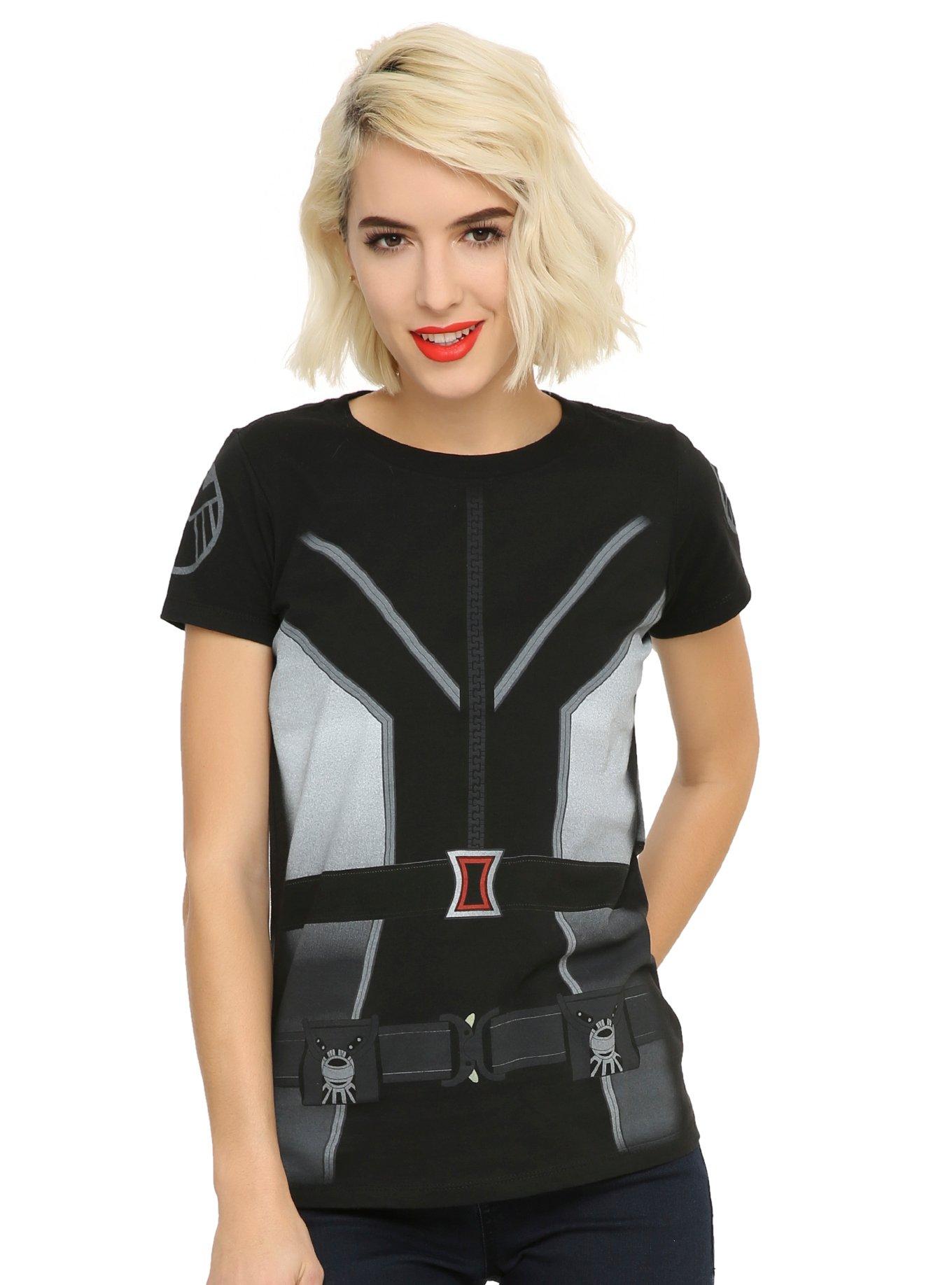 Marvel Black Widow Girls Costume T-Shirt, BLACK, hi-res