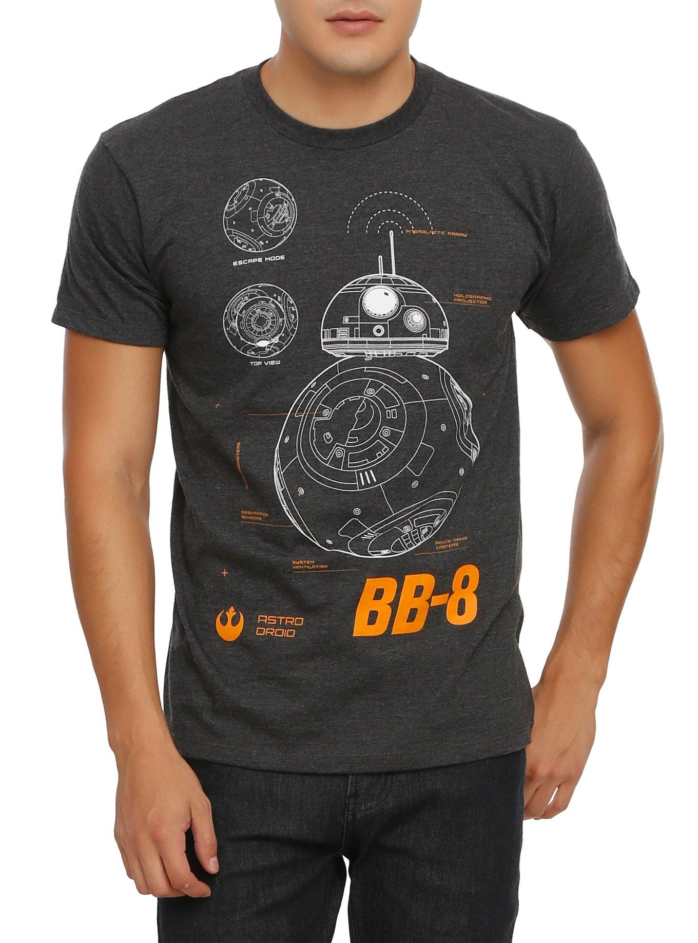 Star Wars: The Force Awakens BB-8 Schematic T-Shirt, BLACK, hi-res
