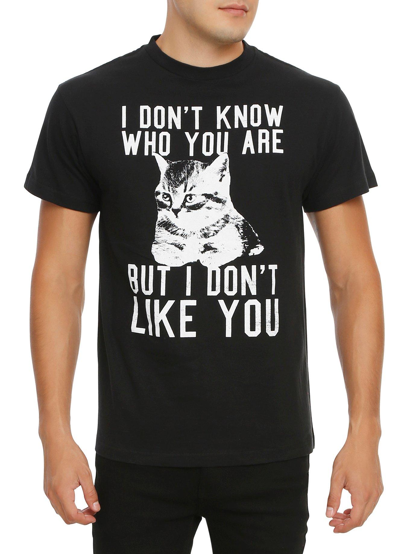 I Don't Like You Cat T-Shirt, BLACK, hi-res