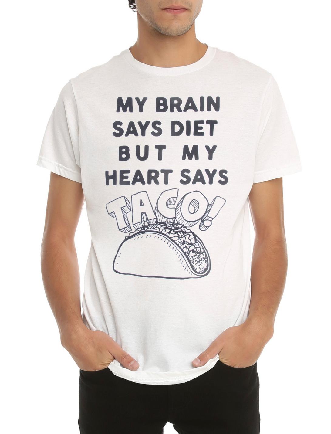 Heart Says Taco T-Shirt, WHITE, hi-res