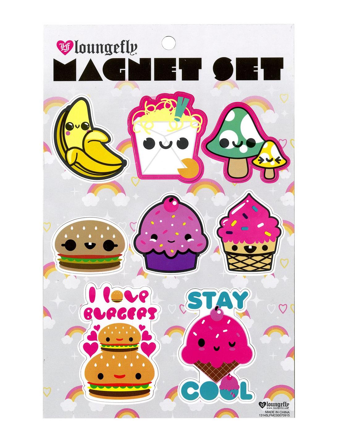 Cute Food Magnet Sheet, , hi-res