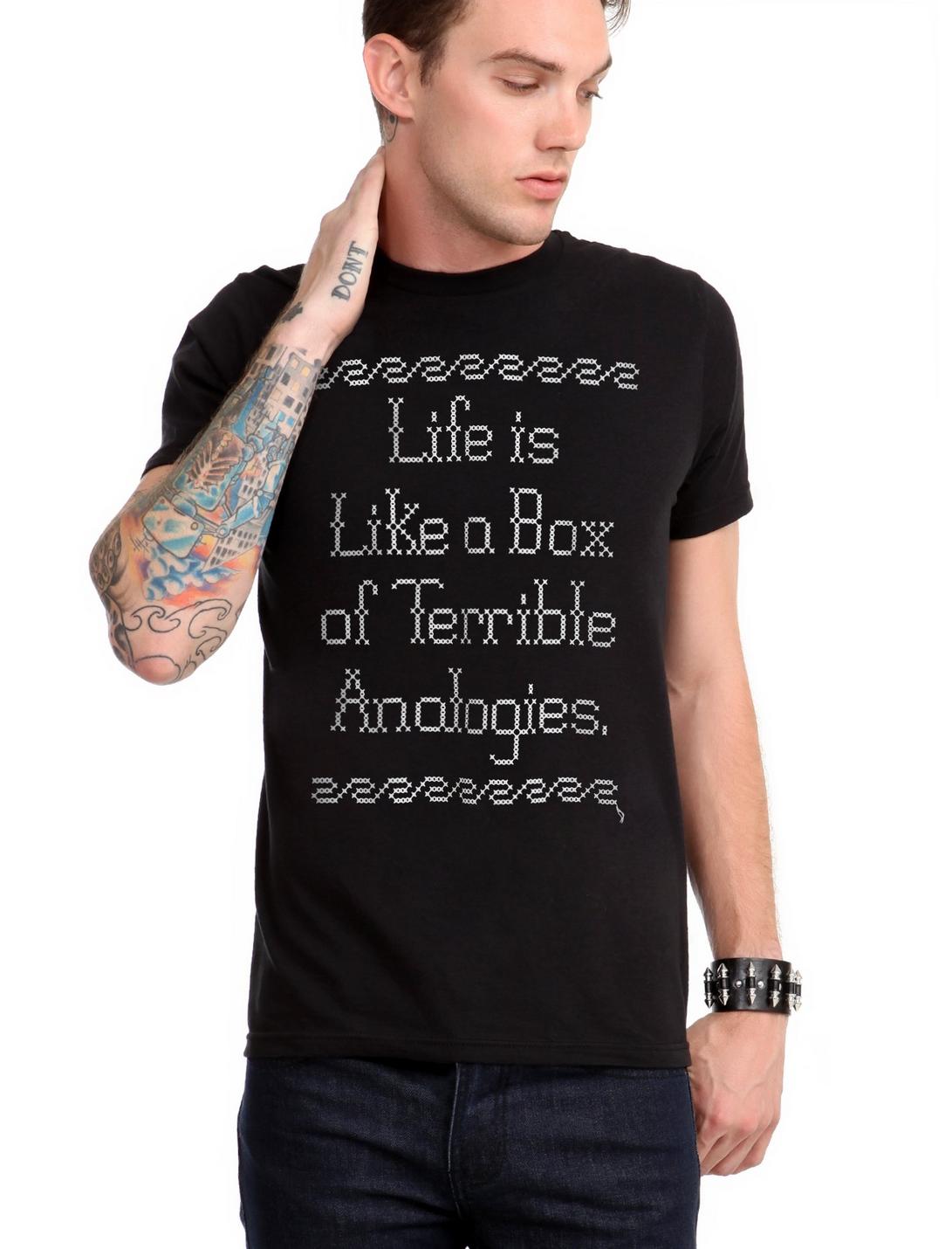 Life Is Like A Box Of Terrible Analogies T-Shirt, , hi-res