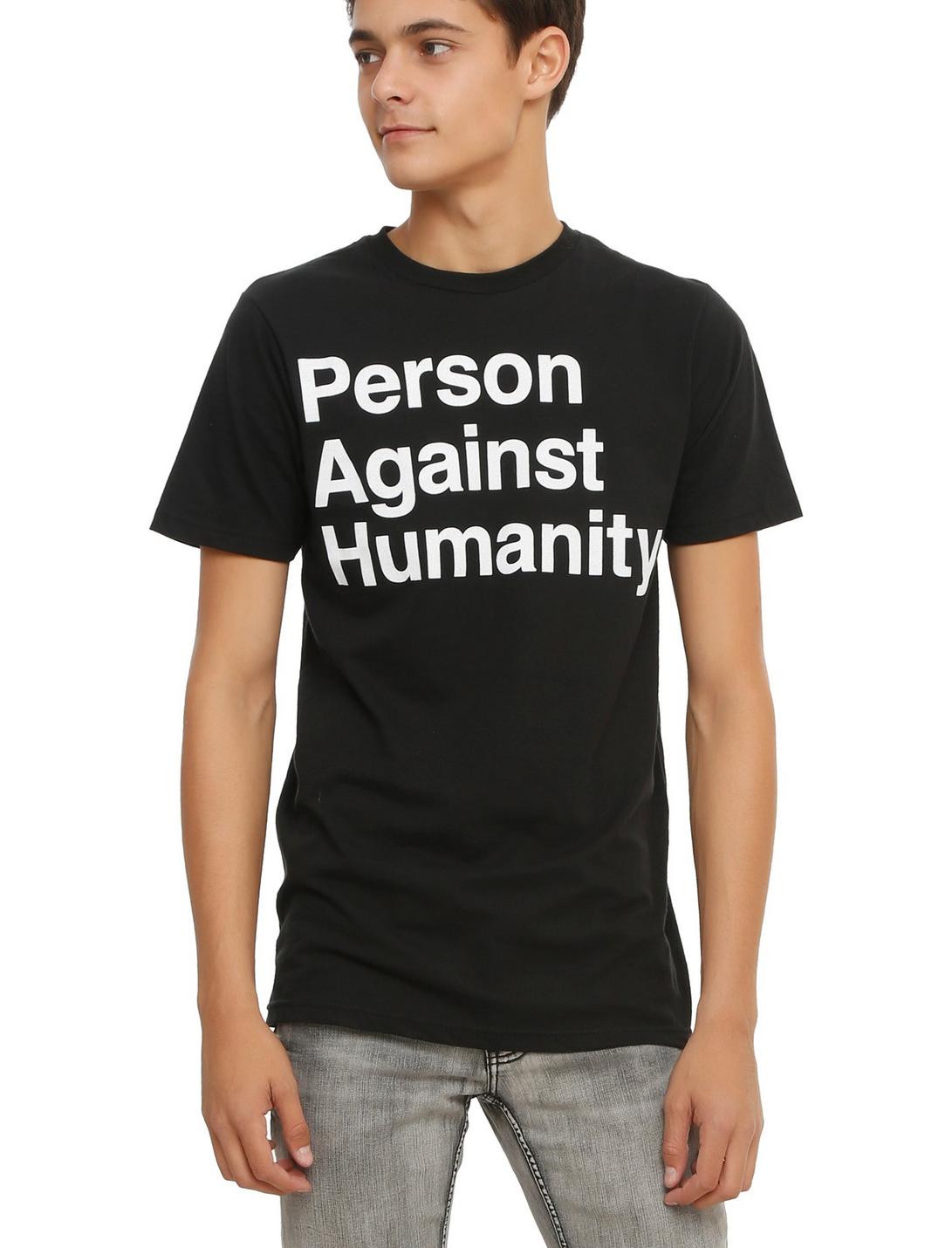 Person Against Humanity T-Shirt, BLACK, hi-res