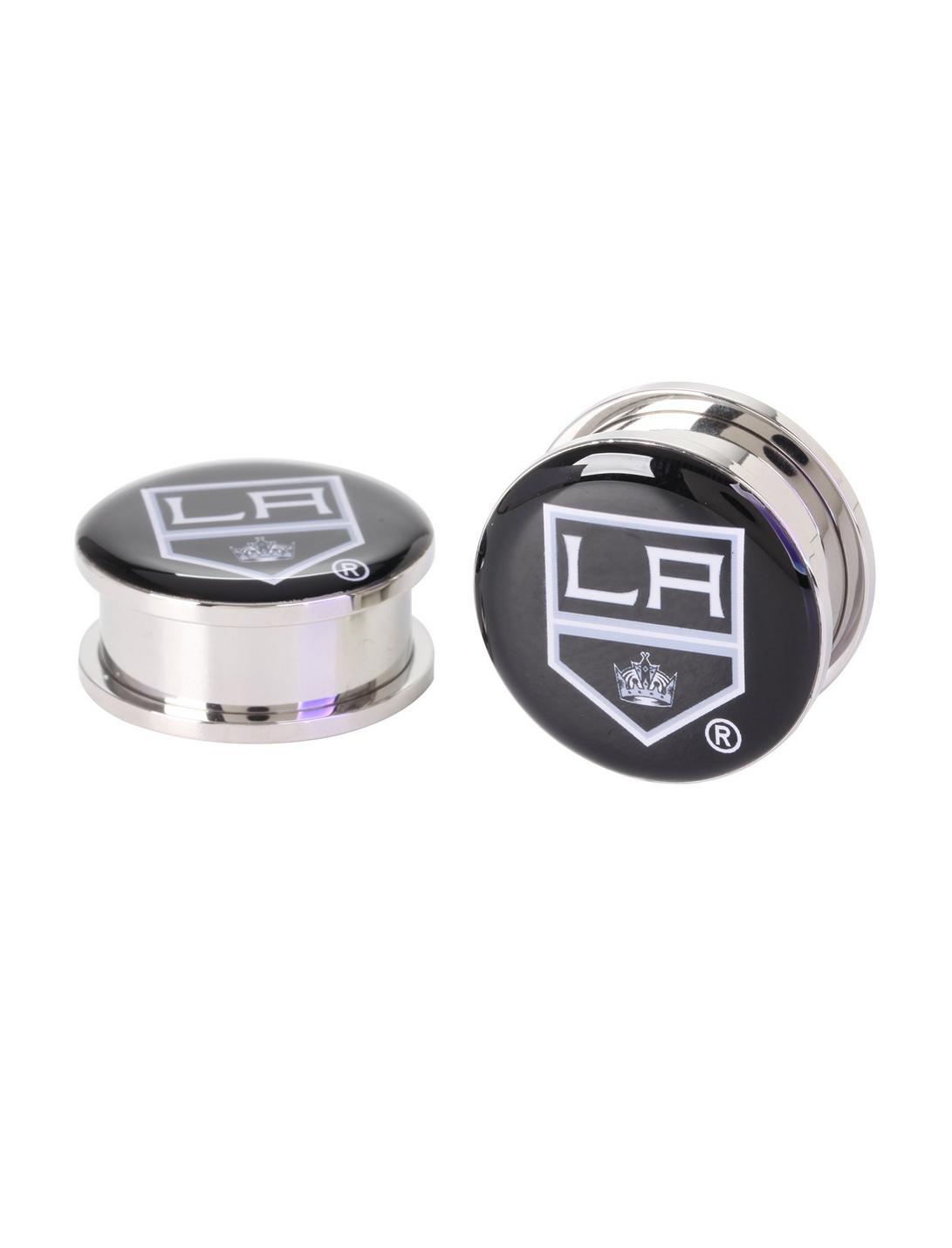 NHL Los Angeles Kings Steel Spool Plug 2 Pack, BLACK, hi-res