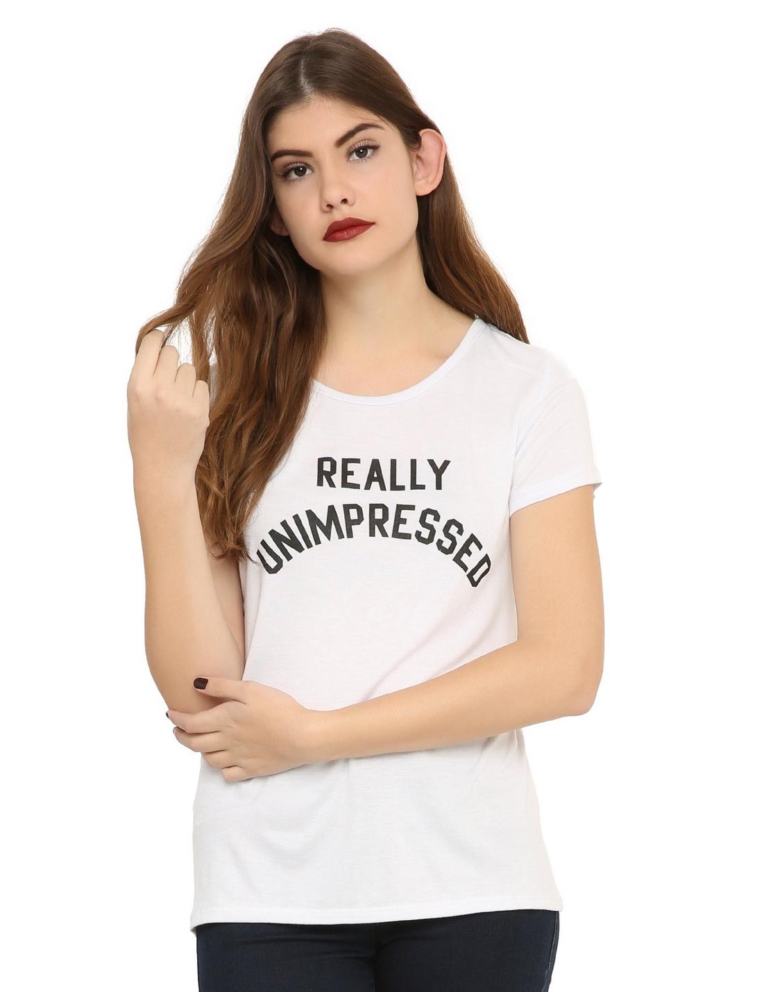Really Unimpressed Girls T-Shirt, BLACK, hi-res