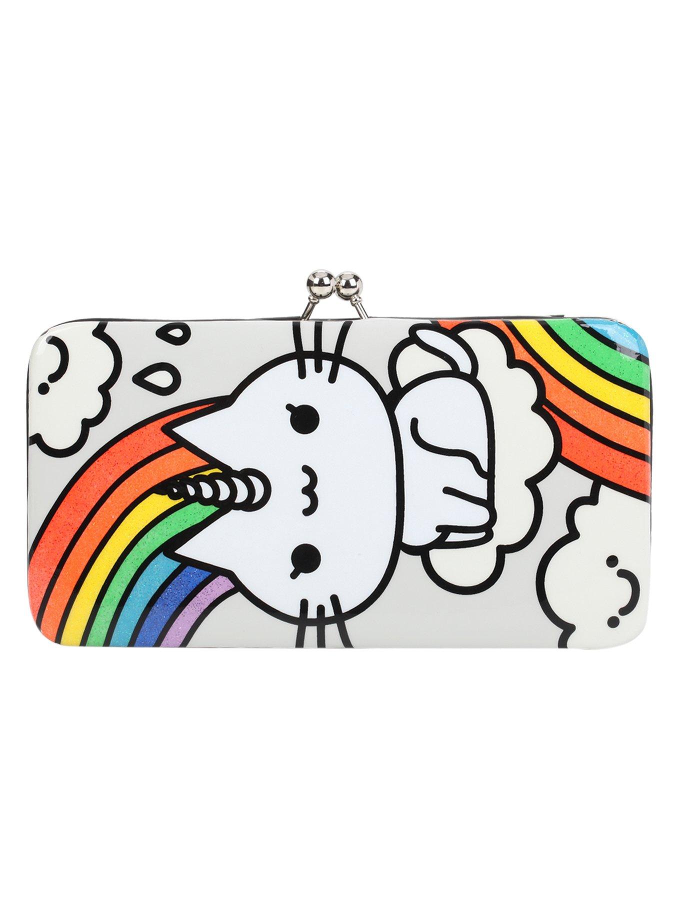 Rainbow Unicorn Kitty Hinge Wallet, , hi-res