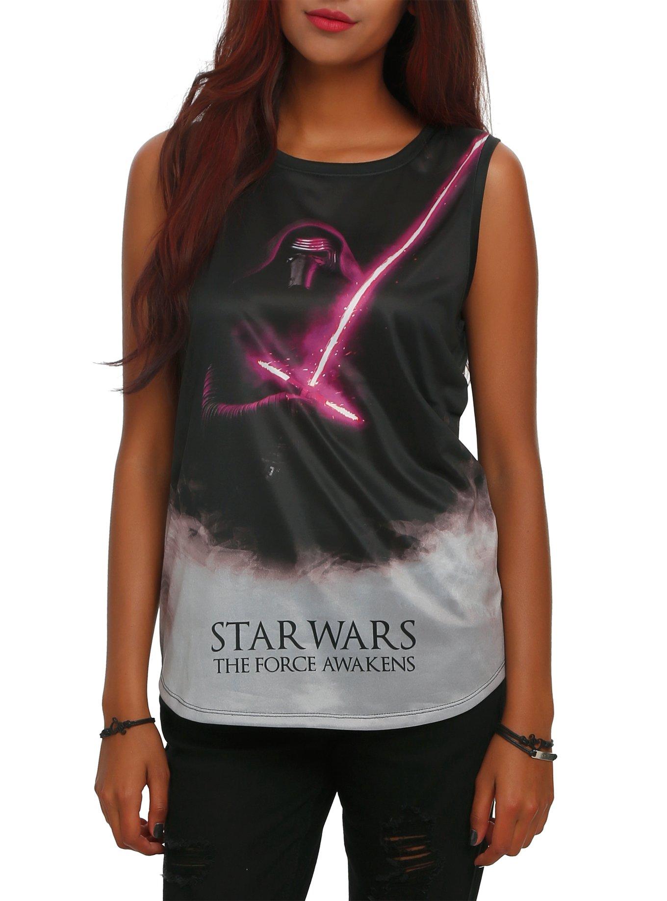 Star Wars: The Force Awakens Kylo Ren Girls Muscle Top, BLACK, hi-res