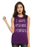 I Have Mystical Powers Girls Muscle Top, BLACK, hi-res