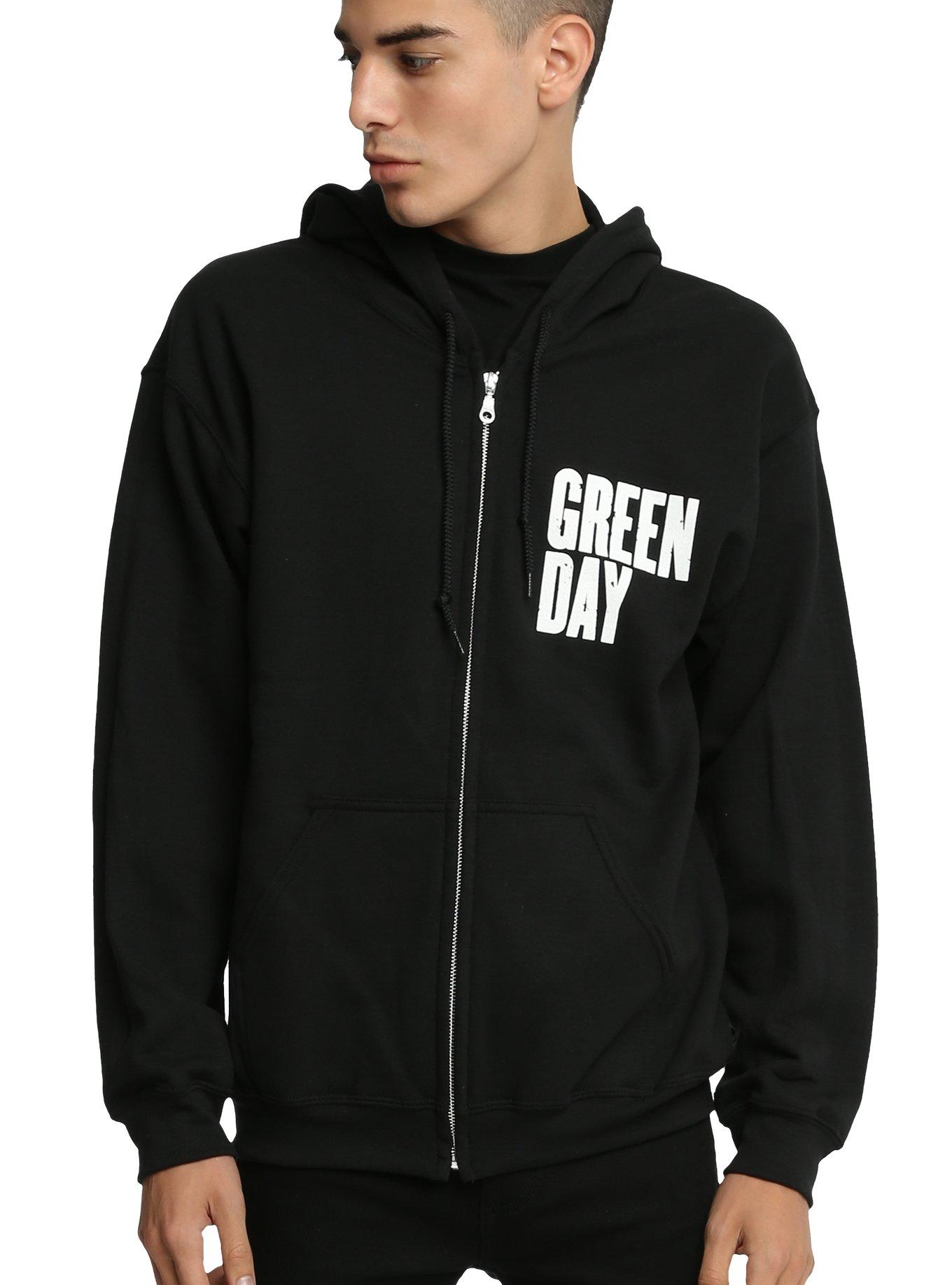 Cotton on Men - Oversized Music Hoodie - LCN WMG Black/Green Day - American Idiot