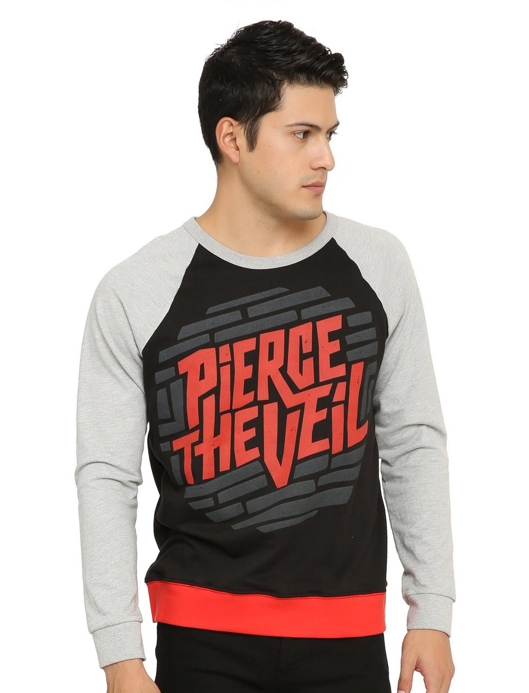 Pierce The Veil Color Block Sweatshirt, BLACK, hi-res
