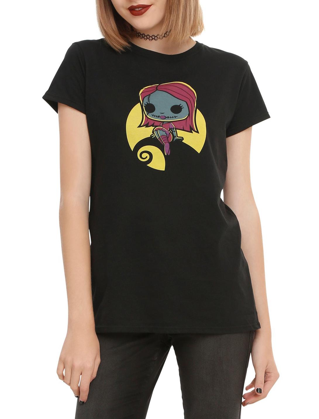 Funko The Nightmare Before Christmas Pop! Sally Girls T-Shirt Hot Topic Exclusive, BLACK, hi-res