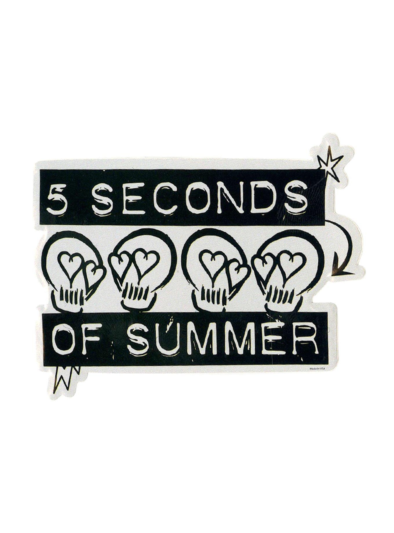 5 Seconds Of Summer Skulls Sticker, , hi-res