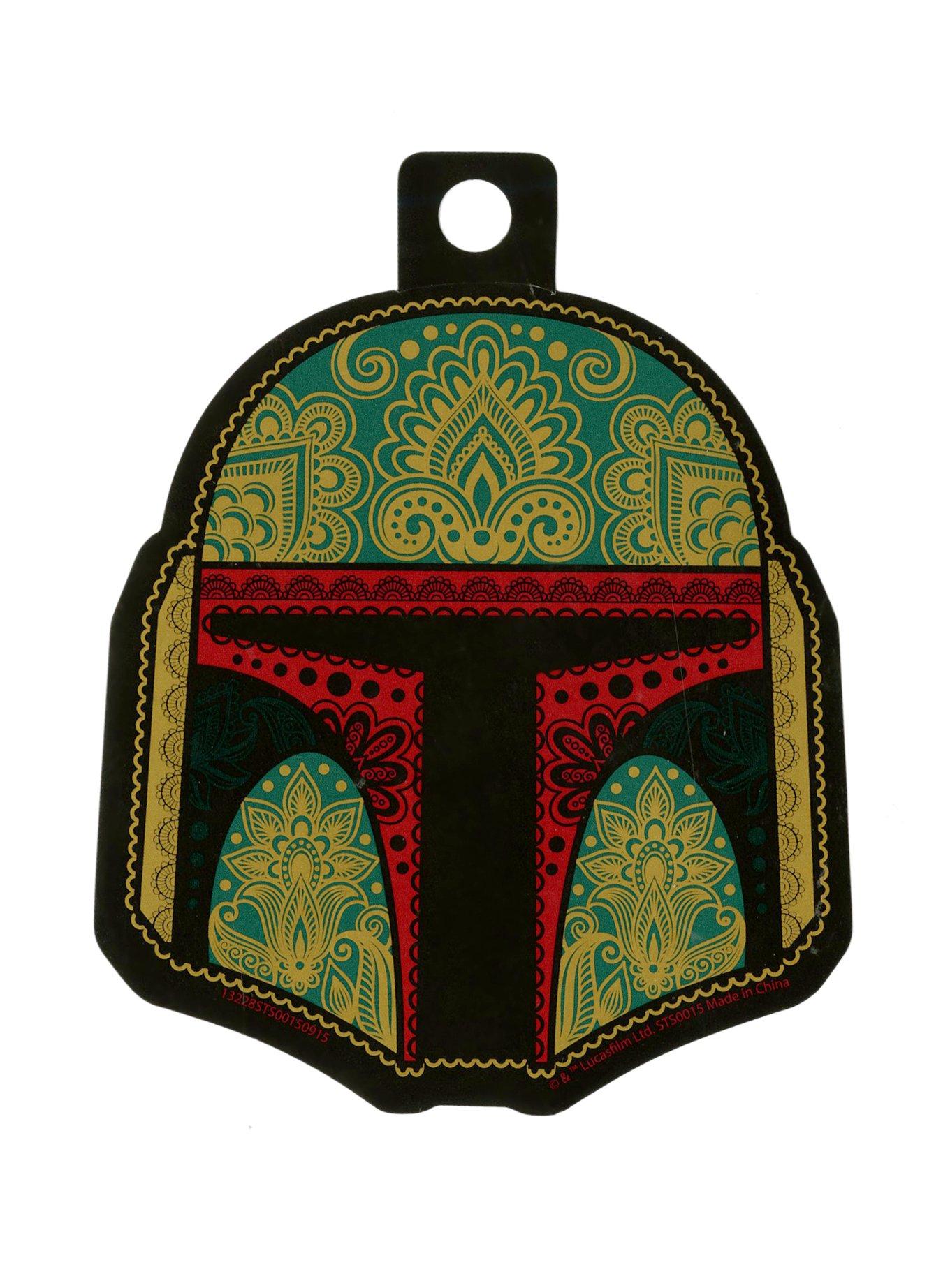 Star Wars Metallic Boba Fett Sticker, , hi-res