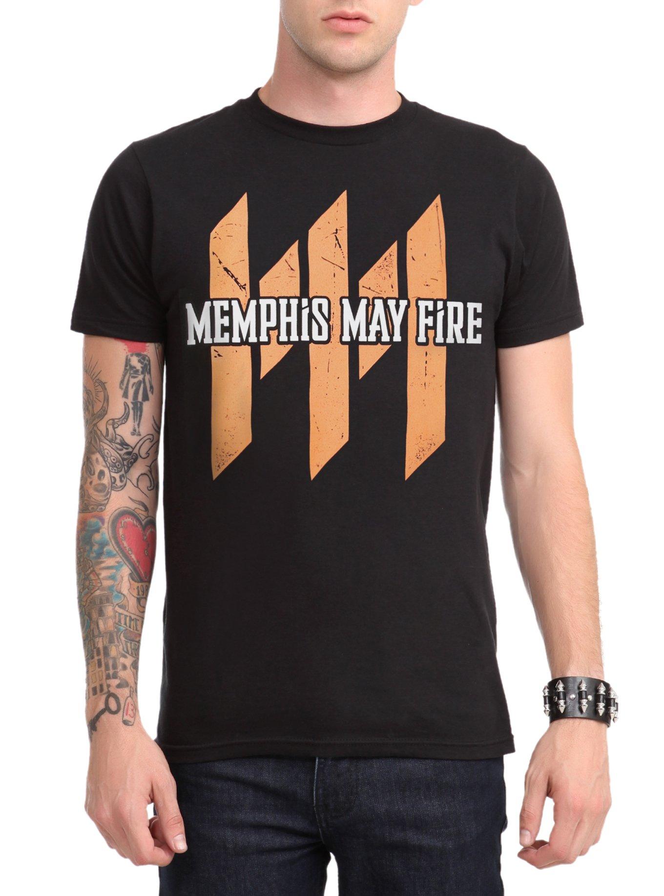 Memphis May Fire Bar Logo T-Shirt, BLACK, hi-res
