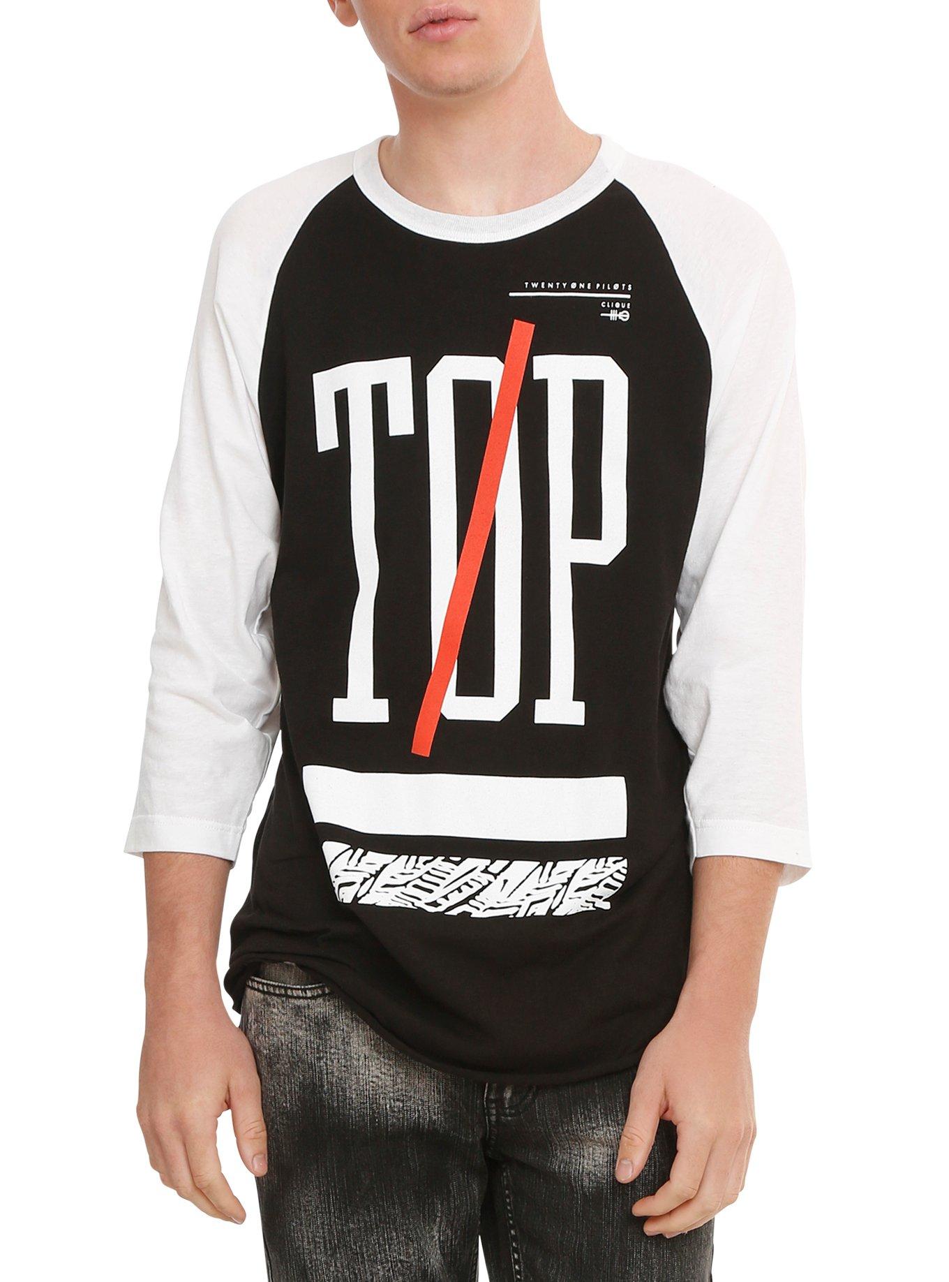 Twenty One Pilots TOP Raglan, BLACK, hi-res