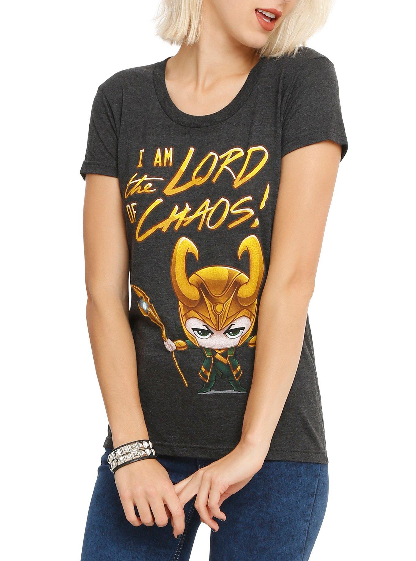 Marvel Avengers Assemble Loki Lord Of Chaos Girls T-Shirt, GREY, hi-res