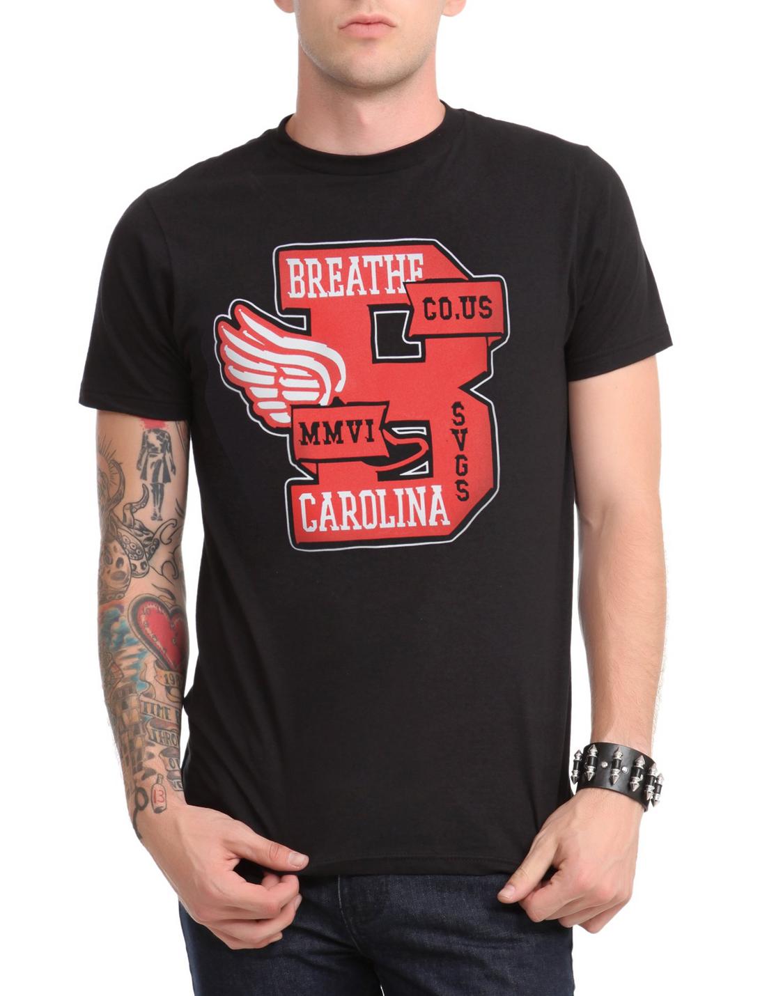 Breathe Carolina Winged B Logo T-Shirt, BLACK, hi-res