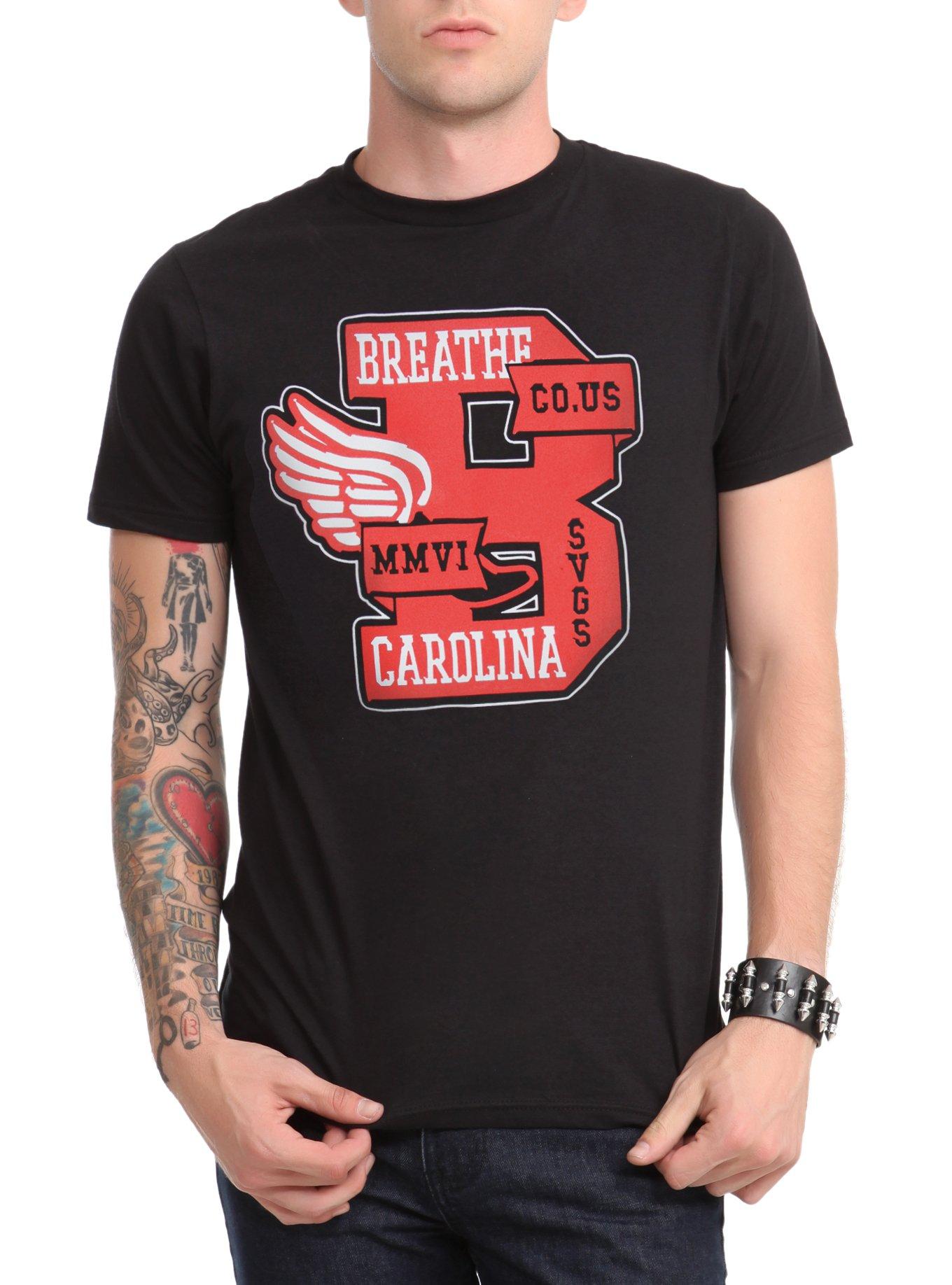 Breathe Carolina Winged B Logo T-Shirt, BLACK, hi-res