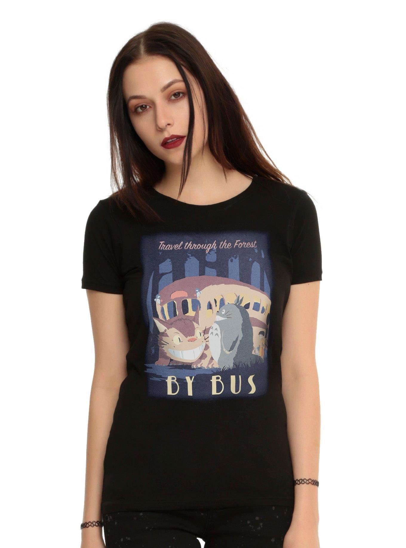Studio Ghibli Her Universe My Neighbor Totoro By Bus Girls T-Shirt, BLACK, hi-res