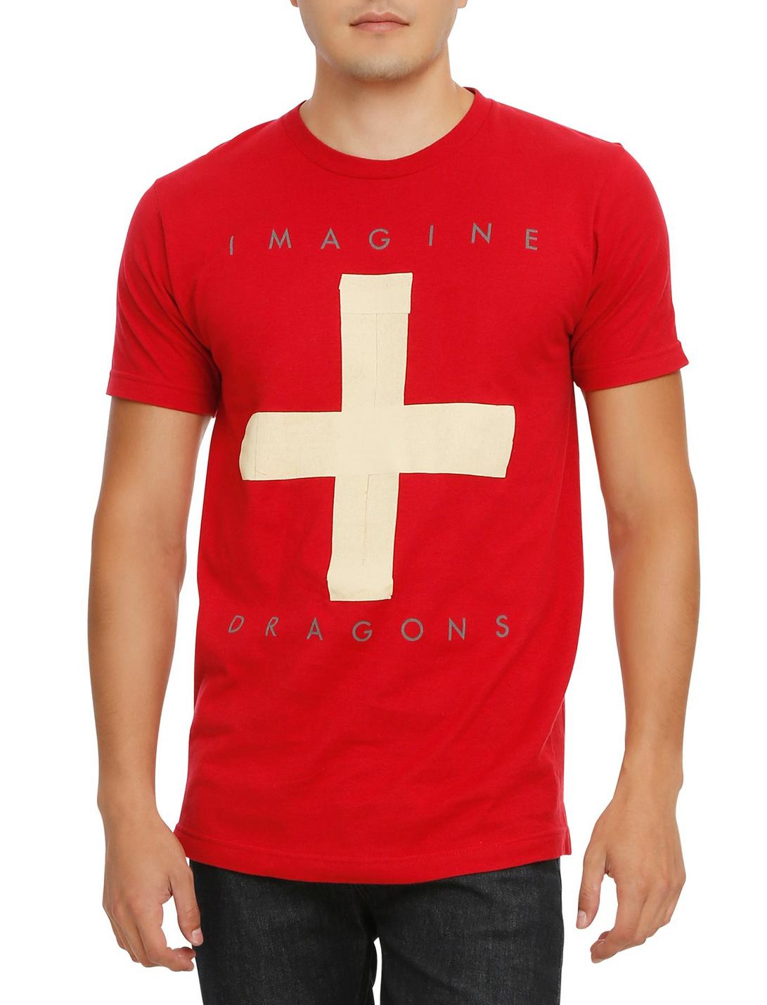 Imagine Dragons Cross T-Shirt, RED, hi-res