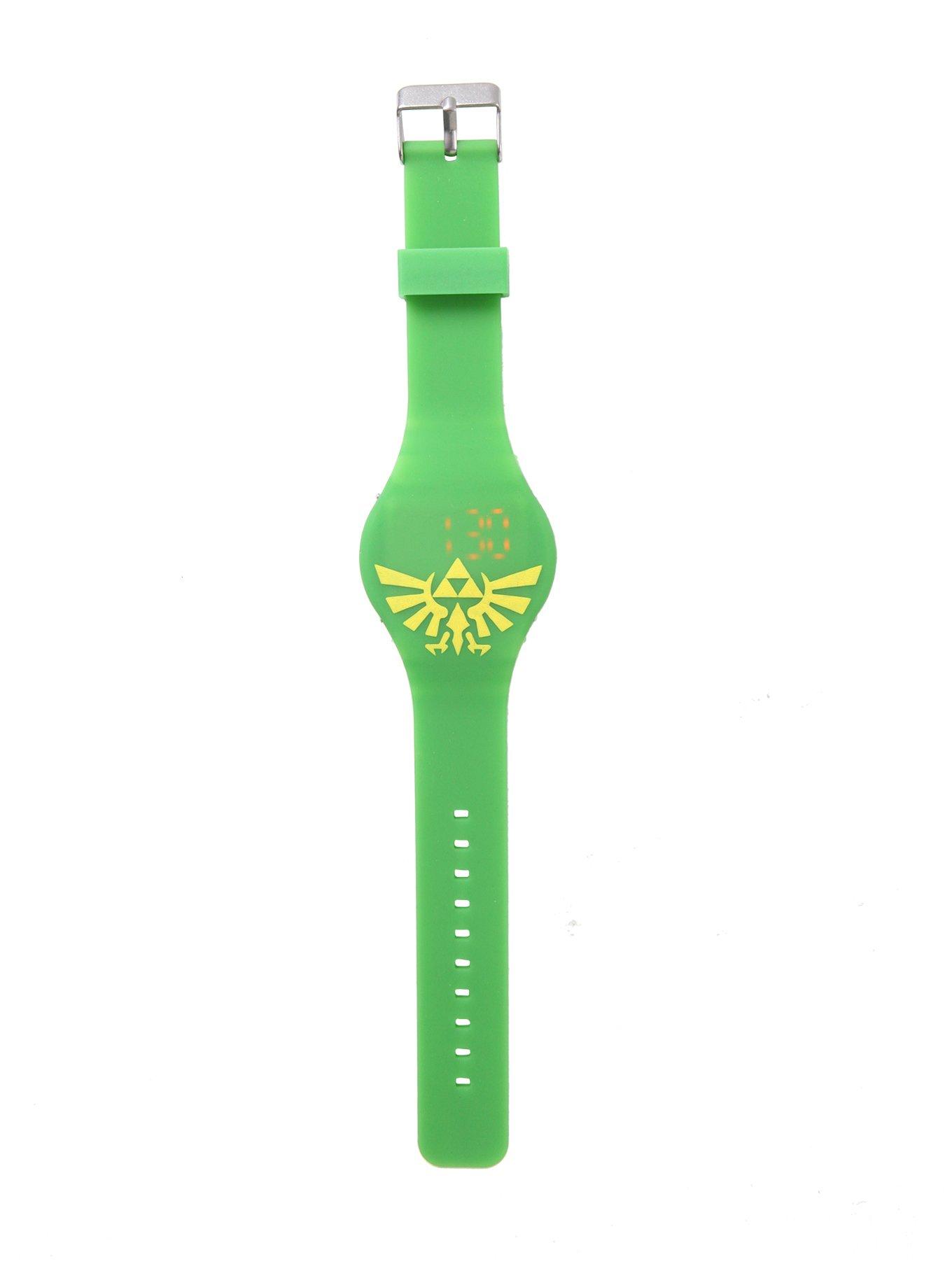 The Legend Of Zelda Triforce Rubber LED Watch, , hi-res