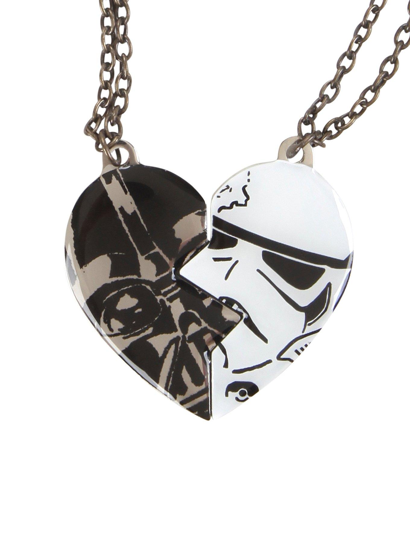 Star Wars Darth Vader Stormtrooper Heart Best Friend Necklace Set, , hi-res